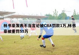 林书豪发表不当言论被CBA罚款1万,林书豪被重罚55万