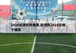 2024欧洲杯转播表,欧洲杯2024在哪个国家